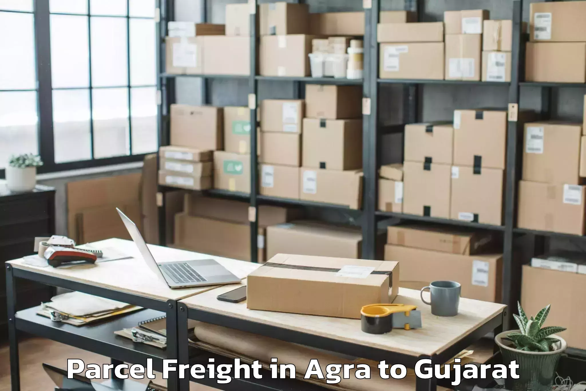 Hassle-Free Agra to Anklav Parcel Freight